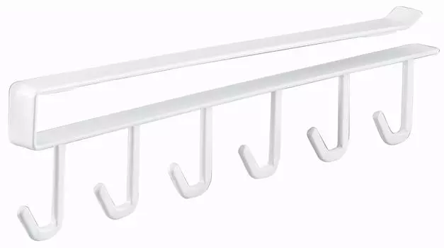 Yamazaki Jitsugyo 7117 Under Cabinet Kitchen Tool Hook White x D26 x Tower Storage 7117 Approx. W1.5 H6.5cm