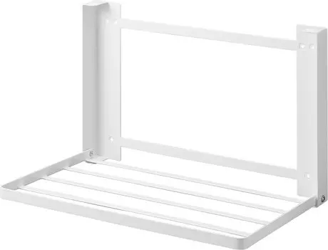 Yamazaki Jitsugyo 8142 Совместимо с гипсокартонными стенами, Складная полка, Белый, При использовании: приблизительно. Ш41 x Г26 x В25,5 см, складная стойка Tower, может быть