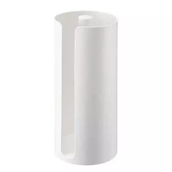 Yamazaki Jitsugyo Concealable Kitchen Paper Holder White Tower Easy to Cut Kitchen Roll Holder 5571 Approx. W11.5XD11.5XH24.5cm