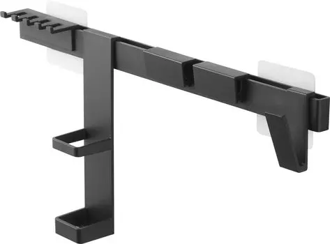 Yamazaki Jitsugyo Film Hook Electric Toothbrush Toothbrushing Supplies Storage Set Black Main Unit each part is W38 x D6 x H18cm hook not Tower чёрный