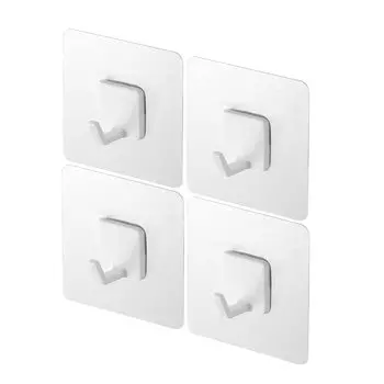 Yamazaki Jitsugyo Film Hook M Набор из 4 белых крючков для кухонной полки 5666 прибл.. Ш7XГ2.5XВ7см белый