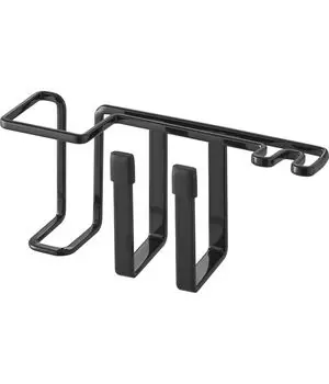 Yamazaki Jitsugyo Film Hook Pet Toothbrush Set Holder Black x x hook not Tower Floating Storage Toothbrush Stand Toothbrush Holder 5309 Body W16.3 чёрный