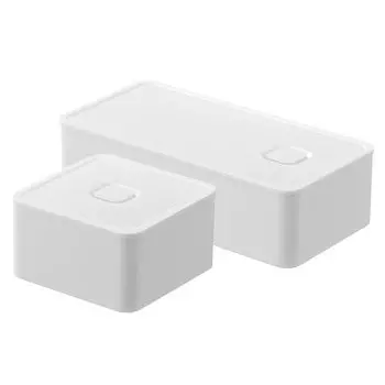 Yamazaki Jitsugyo герметичный ланч-бокс с клапаном, набор из 2 коробок для бэнто, 1-уровневый герметичный контейнер для хранения, можно использовать в микроволновой печи, можно мыть в посудомоечной машине, белый цвет 5411 5471 250+500 мл