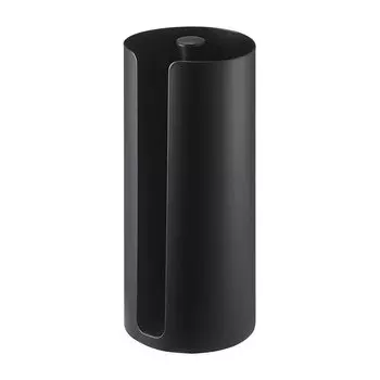 Yamazaki Jitsugyo Hidden Kitchen Paper Holder Black Approx. W11.5XD11.5XH24.5cm Tower Easy to Cut Kitchen Roll Holder 5572