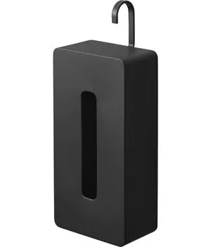 Yamazaki Jitsugyo Hook Tissue Case Black x D10 x с крюком Tower Reversible Hanging Tissue Cover Paper Box Holder 1868 (Ямадзаки) Ш13,5 В33,5 см (когда чёрный