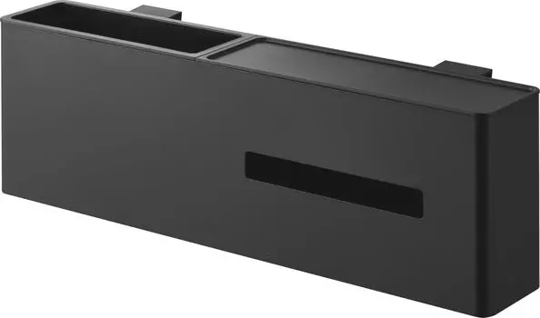 Yamazaki Jitsugyo Hook Tissue Case Dust Box Black xx not Tower Tissue Case with Trash Cander 1459 (Ямадзаки) & Ш44,6 Г7,6 В14,3 см (Крючок в комплекте) чёрный