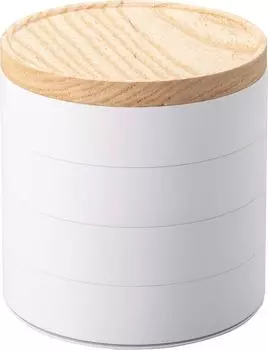 Yamazaki Jitsugyo Кейс для хранения деталей и аксессуаров для ногтей, белый, приблизительно. Ш10XГ10XВ10.6см Тоска Можно сортировать и хранить 5799