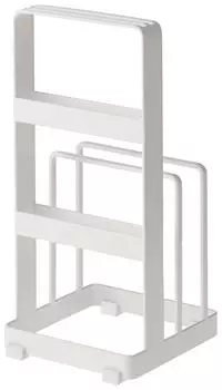 Yamazaki Jitsugyo Knife Cutting Board Stand Plate White 2436 &