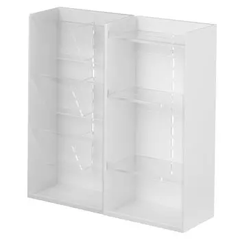 Yamazaki Jitsugyo Косметический футляр для хранения косметики Косметический 3D-футляр для хранения набор из 2 4 ярусов башня белый 5601 5603