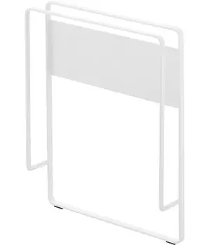 Yamazaki Jitsugyo Magnetic Diatomaceous Earth Bath Mat Stand White W24 x D5 x H30cm Tower tower 3550 Approx. белый