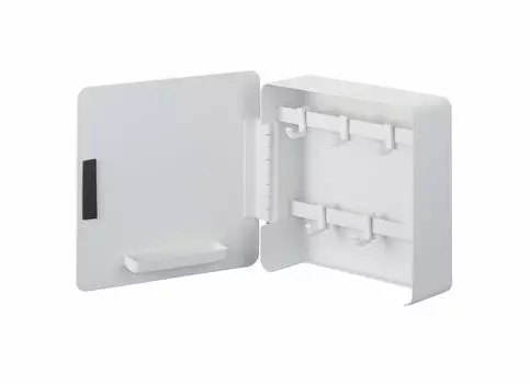 Магнитный крючок для ключей Yamazaki Jitsugyo, 2 яруса, белый, приблизительно. Ш15,8XГ5,5XВ15,8 см Входная башня Входная печать для хранения ключей Держатель для ключей 4799