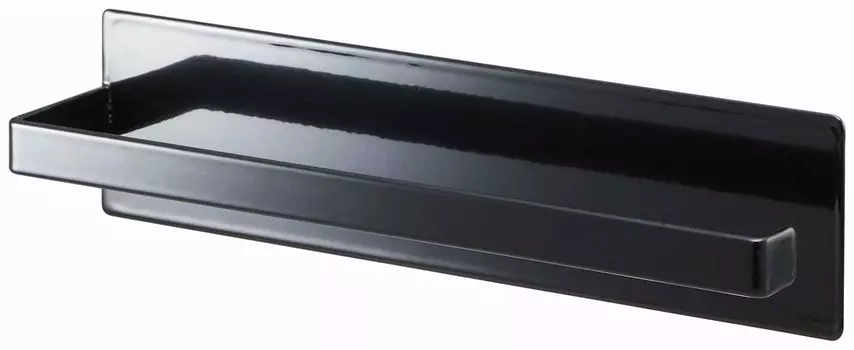 Yamazaki Jitsugyo Magnetic Kitchen Paper Holder Black W6 x x Tower Kitchen Paper Towel Hanger 7128 that can be installed in either vertical or