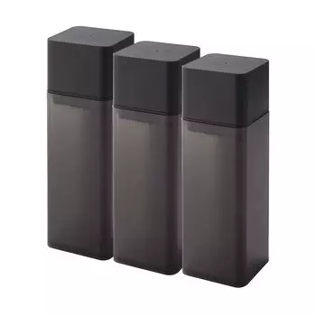 Yamazaki Jitsugyo Magnetic Seasoning Bottle of Refill Seasoning Bottle Storage Container Tower Black 5719 x 3 [Set 3]