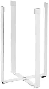 Yamazaki Jitsugyo Plastic Bag Eco Holder L White Approx. W15 x D14.5 x H22cm Tower Tabletop Trash Can Triangular Corner Drainer Slim Foldable 3180