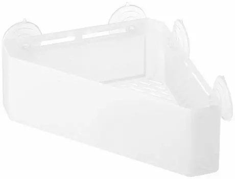 Yamazaki Jitsugyo присоска для ванной комнаты, угловая полка для игрушек, белый туман 4726, приблизительный размер. 33X18.5X10см белый