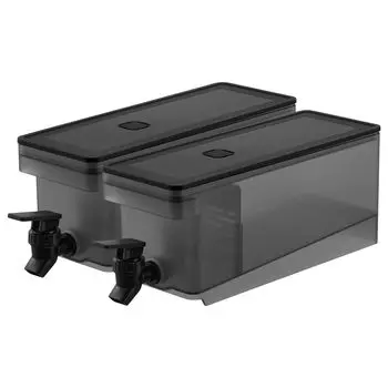 Yamazaki Jitsugyo Refrigerator Drink Server of Tower Dishwasher Safe Cold Water Bottle Barley Tea Pot Black 1585 x 2 1.8L [Set 2] чёрный