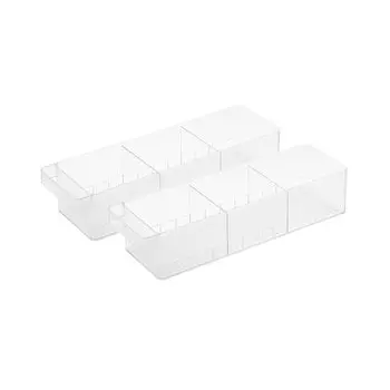 Ящик для хранения холодильника Yamazaki Jitsugyo с разделителями 5762 x 2 [набор 2], ручка, белый,