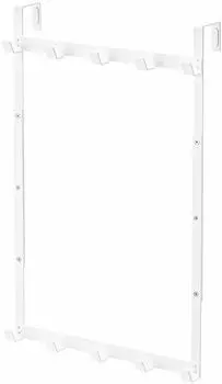 Yamazaki Jitsugyo Регулируемая по высоте дверная вешалка белого цвета приблизительно. W30XD7.5XH465666см Умный 3-уровневый дверной крючок с регулировкой высоты 4892