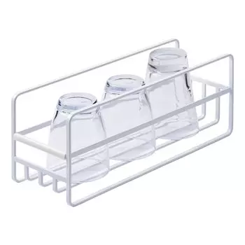 Yamazaki Jitsugyo Slim Mug Bottle Cup Rack White Tower Collective Storage Glass Stand Mug Bottle Storage 5643 & Approx. W11XD33.2XH12cm