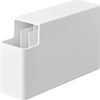 Yamazaki Jitsugyo Slim Plastic Bag Case White W7 x x H14cm Tower Plastic Bag for Cooking Bread Bag Bag Eye Wrap Storage Storage Case 3976 Approx.