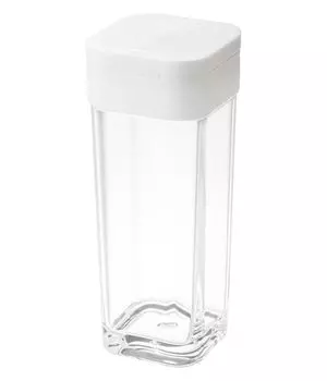 Yamazaki Jitsugyo Spice Bottle White x x Tower Salt Seasoning Container Sliding 2863 Approx. W3.7 D3.7 H9.5cm Open/Close