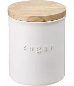 Yamazaki Jitsugyo Storage Container Ceramic Canister Tosca Sugar White 3426