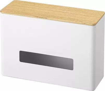 Yamazaki Jitsugyo Tissue & Wet Sheet Case Natural Приблизительно Ш25.2XГ9.2XВ18.2см RIN Tissue Case Компактный Экономит Место 5699