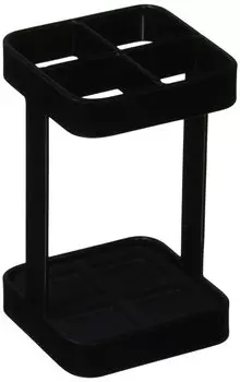 Yamazaki Jitsugyo Toothbrush Stand Tooth Brush Stand Tower Slim Black 2822