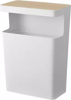 Yamazaki Jitsugyo Top Plate Trash Can Square Shape Natural W31 x D17 x RIN RIN Bags Be Seen Trash Can Side Table 1982 (Ямадзаки) H42.5см Не могу