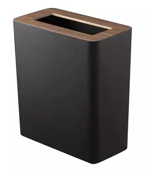 Yamazaki Jitsugyo Trash Can Square Brown W28 x D15 x H30cm RIN RIN Bag Be Seen Trash Can 3195 (Yamazaki) Approx. Can t