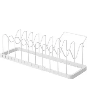 Yamazaki Jitsugyo под раковиной телескопическая подставка для кастрюли с крышкой, белая x D20 x Tower Kitchen Storage 3840 & приблизительно. Ш45~82 В17.5см белый