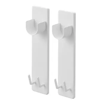 Yamazaki Jitsugyo [В комплект входят пинцет для гипсокартона и шурупы по дереву] Совместимо со стенами из гипсокартона, держатель для сушильной штанги для белья, набор из 2 шт., белый,