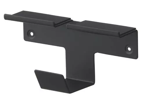 Yamazaki Jitsugyo [В комплект входят пинцет для гипсокартона и шурупы по дереву] Настенный держатель для смартфона и наушников, черный, приблизительно. Умная стена Ш14 x Г5.5 x В7.1