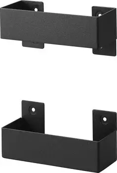 Yamazaki Jitsugyo [В комплект входят пинцет для гипсокартона и шурупы для дерева] Совместимо со стенами из гипсокартона, настенный держатель для кошачьих когтей, черный, верхний и