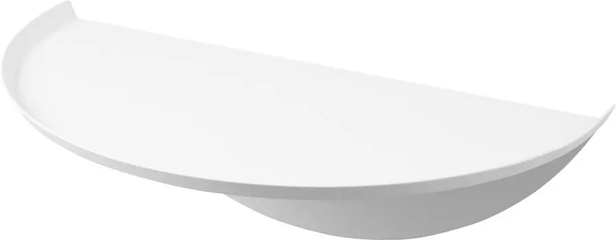 Yamazaki Jitsugyo [в комплект входят кнопки для гипсокартона и шурупы для дерева] Пристенный столик Совместим со стенами из гипсокартона Белый Ш40 x Г22 x В11,7 см