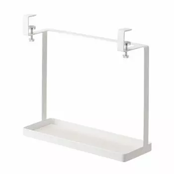 Yamazaki Jitsugyo Washroom Cabinet Lower Rack Tower White Approx. 25X9X24cm Tower Floating Storage Silicone Mat Included Storage Rack 4998