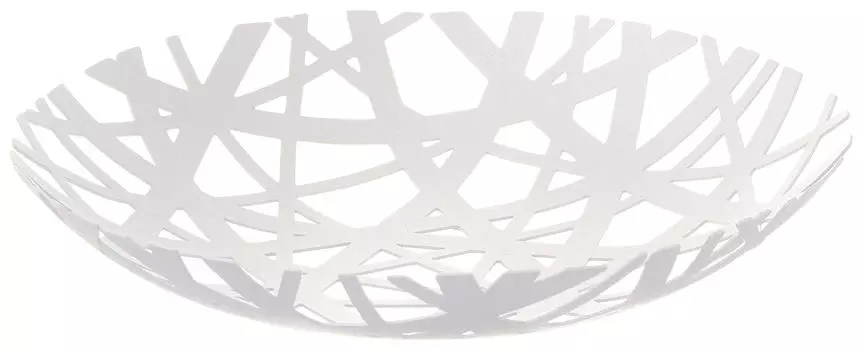 Ямазаки Дзицугё (Ямадзаки) Фруктовый шар белый прибл.. Контейнер для сладостей Tower W26 x D26 x H4.5см Фрукты Фруктовая корзина 2497