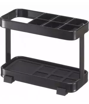 Ямазаки Дзицугё (Ямадзаки) Подставка для зубной щетки черная прибл.. Ш11 x Г5 x В8 см Подставка для зубных щеток Tower Washroom 6803