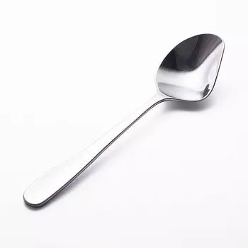 Yamazaki Metal Industry Soup Sage R45 Soup spoon that makes it easy to eat soup with lots of ingredients (for right-handed users)