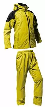Yamazen Agricultural Rainwear Верх и низ дышащие эластичные рукава с усилением и чехлом для комплекта EL размера желтого цвета, (Двойная молния)