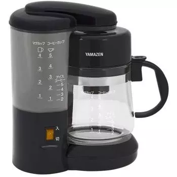 Yamazen Coffee Maker, 650ml, 5 Cups, Drip Type, Iced Coffee, Easy Operation, Heat Retention Function, Water Volume Scale, Compact, Black YCA-502(B)