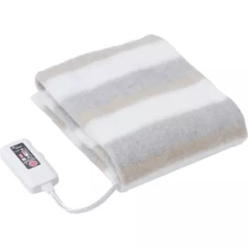 Yamazen Electric Blanket, электрическое одеяло, 140 x 80 см, односпальное, с таймером, можно стирать, энергосберегающее, антибактериальное, устойчивое к запахам, предотвращает появление пылевых клещей