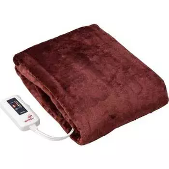 Yamazen Electric Blanket Throw Hokaron 120 x 60 cm Washable Dust Mite Prevention Function Uses Moisture Absorbing and Generating Fabric Stepless Tempe