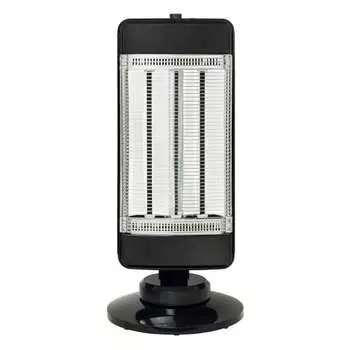 Yamazen Far Infrared Heater, Vertical/Horizontal Rotation Type, Upward Angle Adjustment, Heater, Electric Stove, Far Infrared Sheathed Heater, Black D