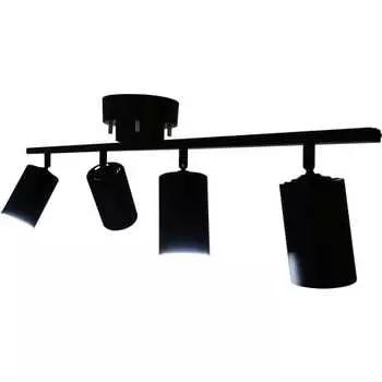 Yamazen Interior Ceiling Light, 4 Lights, Spotlight, Ceiling Light, E26 Base, Angle Adjustment Function, For Scandinavian LED Bulbs, Bulb Sold Separat