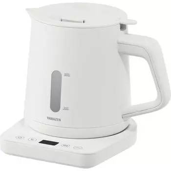 [Yamazen] Электрический чайник, электрическая кастрюля, 1,0 л, 1200 Вт, для проживания в одиночку, для проживания с двумя людьми, предотвращение проливания горячей воды, температура