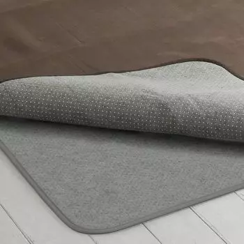 YAMAZEN Коврик под ковриком Yukamofu толщиной 10 мм, 2 татами, 170 x 170 см, звукоизоляция, моющийся, звукоизолирующий, подходит для горячих ковров, подходит для детей серый