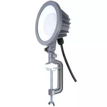 Yamazen LED Floodlight (Waterproof/Dustproof) IP65 52W Brightness 5500lm Daylight Color Cord Length 5m Hanging Type/Clamp Type (Hook/Clamp Included) R