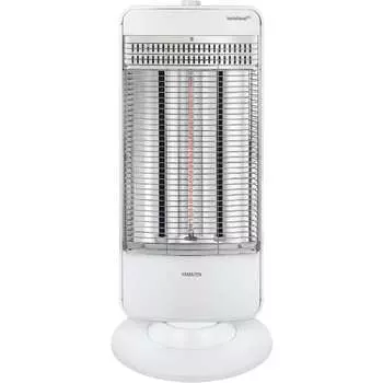 Yamazen Quick Warm Carbon Heater + Far Infrared Sheathed Heater Equipped with Twin Heat Plus (1200W/750W/300W 3-step Switching) with Automatic Swing F