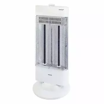 Yamazen Quick Warm Carbon Heater & Far Infrared Sealed Heater Twin Heat Plus 3 Level Output Max 1200W Automatic Oscillation White DBC-W121(MW)